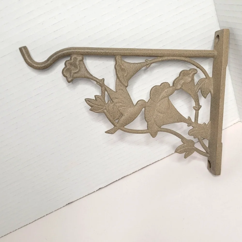 Decorative Hanging Plant Wall Bracket with Bird Design